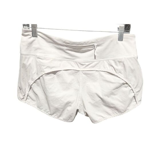 LULULEMON ATHLETICA Run Times Short '2-Way Stretch 4" In White Size 8 - Picture 4 of 4